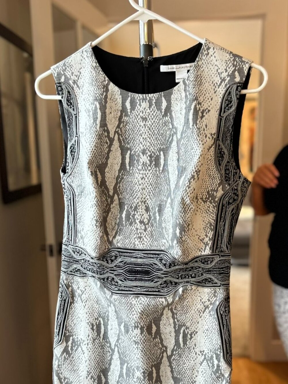 Diana Von Furstenberg Snake Skin Printed Dress